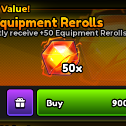 Anime Expeditions | 50 Equipment Reroll | 999 Robux